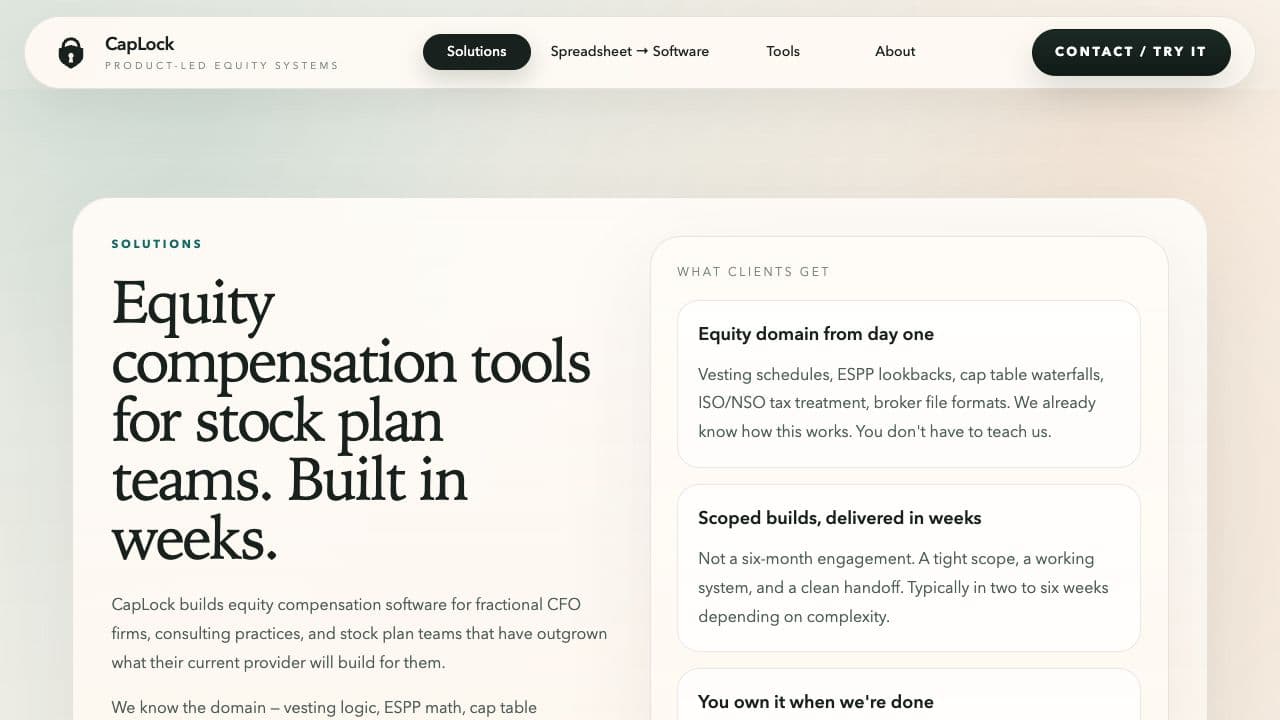 CapLock product screenshot