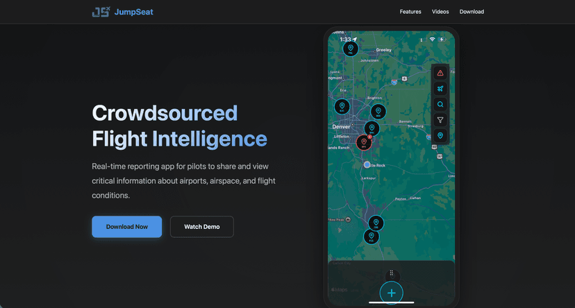 JumpSeat website preview